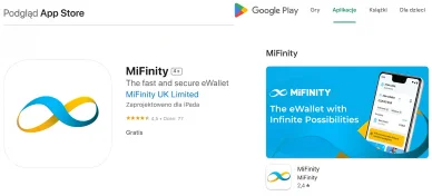 Aplikacja mobilna MiFinity Aplikacja mobilna